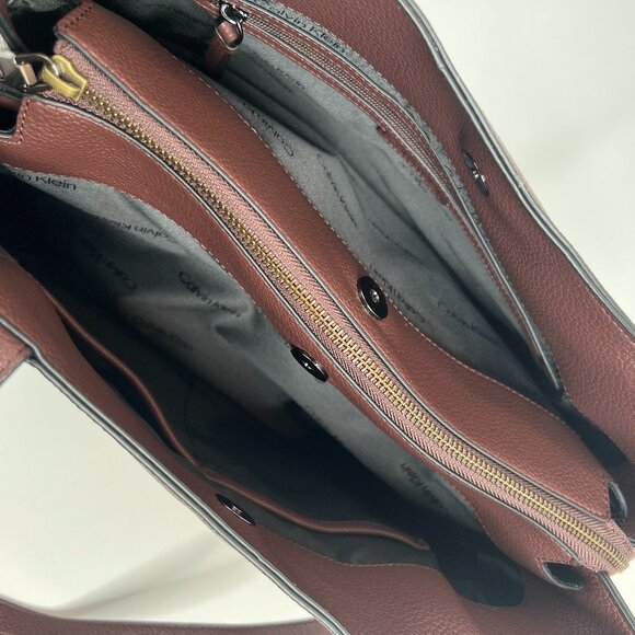 Calvin Klein Adeline Triple Compartment Tote, Brunette - Picture 6 of 11